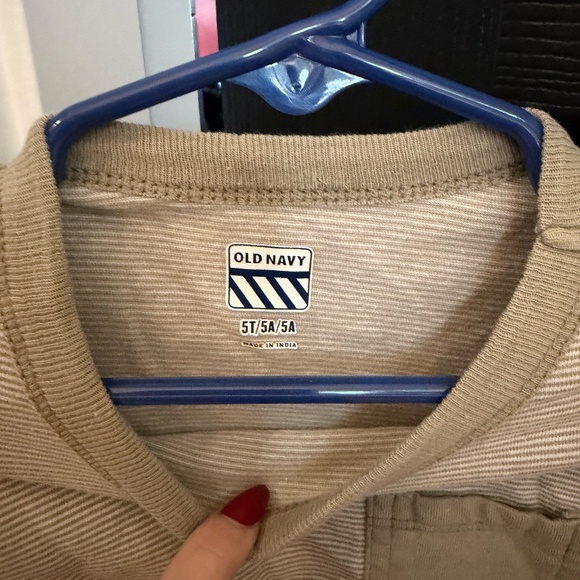 Old Navy Long Sleeve Striped Tee with Elbow Patches – Size 5T - Picture 3 of 4